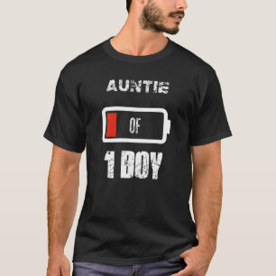 Camiseta Tia De 1 Um Rapaz Com Baixo Dia de as mães De Bate