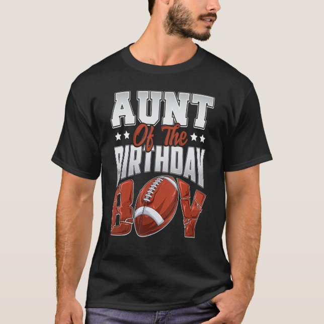 Camiseta Tia de aniversário de Futebol Boy Family Baller po (Frente)