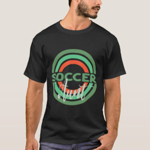 Camiseta Tia de Futebol Com Círculos de Futebol Moderno