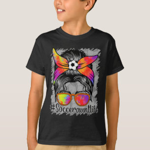 Camiseta Tia de Futebol Vida Cabelo Desarrumado Orgulhosa T