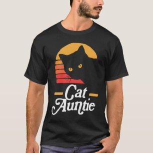 Camiseta Tia de Gato Estilo Vintage Oitenta Gato Retro Dist