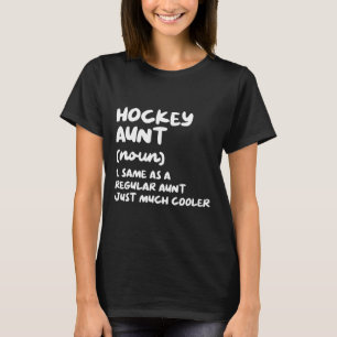 Camiseta Tia De Hockey Definida Engraçado Amp; Esportes Sas