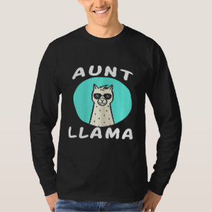 Camiseta Tia de Mulheres Llama Correspondência Família Aniv