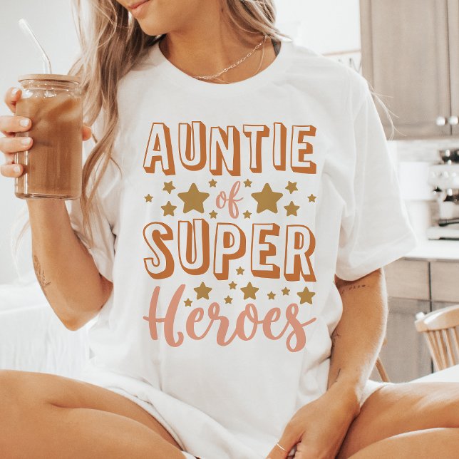Camiseta Tia de Super-Heróis (Criador carregado)