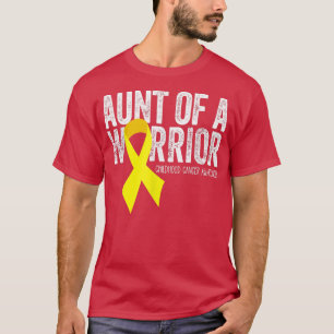 Camiseta Tia de um Cancer de infância do guerreiro, Tia-Cam