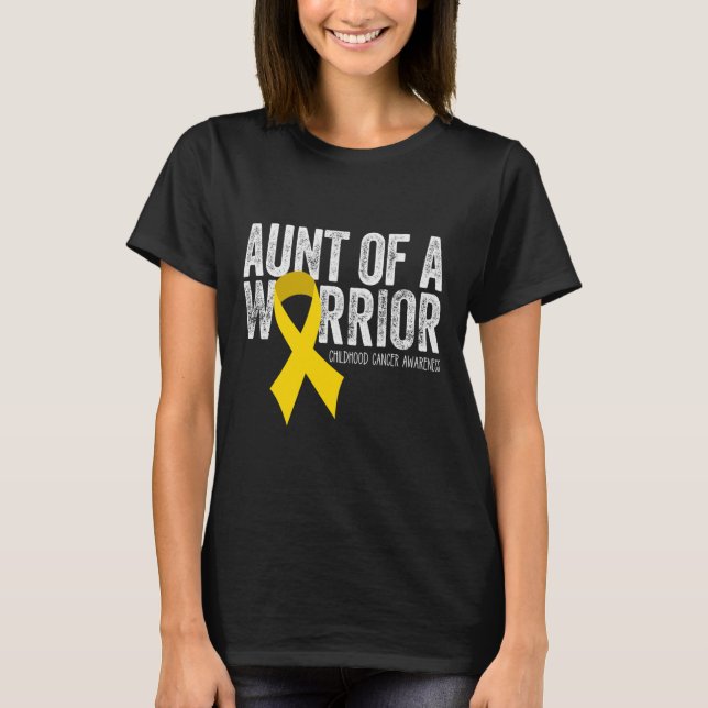 Camiseta Tia de um Cancer de infância do Guerreiro Tia Ribb (Frente)