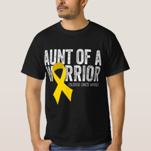 Camiseta Tia de um Cancer de infância do Guerreiro Tia Ribb