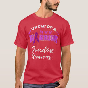 Camiseta Tia de um Guerreiro Conscientização sobre Overdose