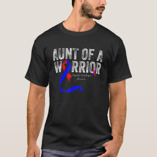 Camiseta Tia de um Guerreiro de DCC Congênito Defeito Cardí