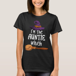 Camiseta Tia Dia de as Bruxas engraçado de bruxaria, chapéu