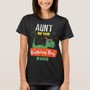 Camiseta Tia Dinossaur Engraçada Aniversário Garoto Tia Dom