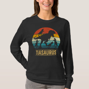 Camiseta Tia Dinossaur T Rex Tiasaurus 4 Crianças Engraçado