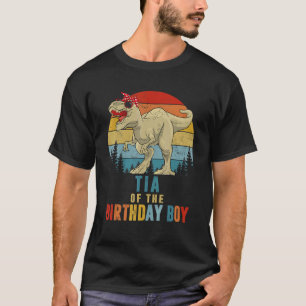Camiseta Tia Dinossauro Da Família Aniversário Que Correspo