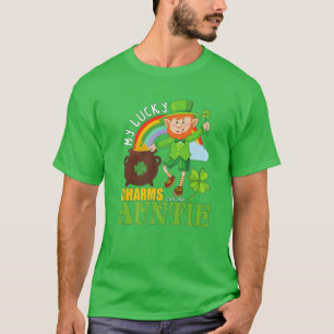 Camiseta Tia divertida Paddy Day St Patricks Sortudos Chama