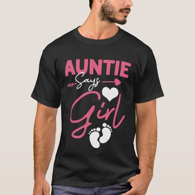Camiseta Tia diz anúncio de gravidez da garota (Frente)