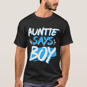 Camiseta Tia Diz Menino Gênero Revelar Mães de Festas Chás 