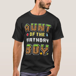 Camiseta Tia Do Aniversariante Gamer Pixel Festa De Anivers