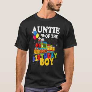 Camiseta Tia Do Aniversário Da Estrada De Comboio De Aniver