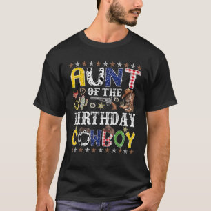 Camiseta Tia Do Aniversário Da Tia Rodeio Ocidental