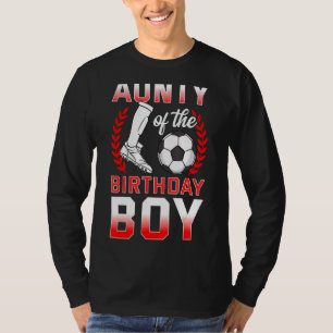 Camiseta Tia Do Aniversário Do Jogador De Futebol Bday Cele