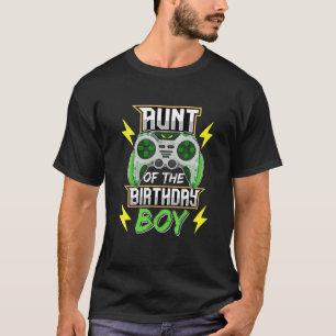 Camiseta Tia Do Aniversário Do Jogo De Vídeo Birthday Boys