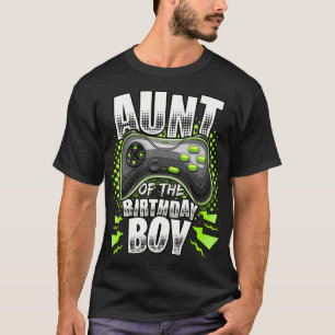 Camiseta Tia do Aniversário do Jogo de Vídeo Corresponden