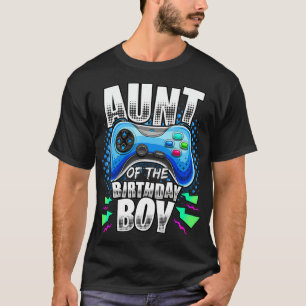 Camiseta Tia do Aniversário do Jogo de Vídeo Corresponden