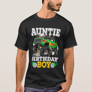 Camiseta Tia Do Aniversário Do Monstro Do Aniversário