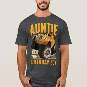 Camiseta Tia Do Aniversário Do Monstro Do Aniversário