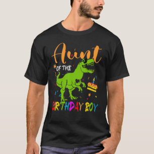 Camiseta Tia Do Aniversário Feliz Dinossauro
