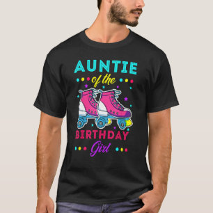 Camiseta Tia do Aniversário Garota Roller Skates Bday Ska