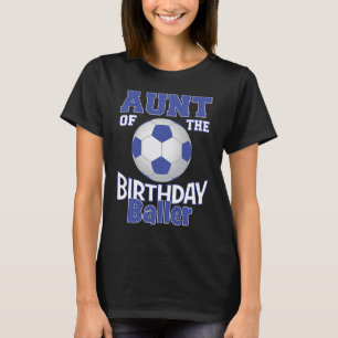 Camiseta Tia Do Aniversário Jogador De Aniversário Par
