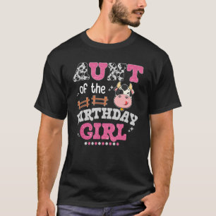 Camiseta Tia Do Aniversário Para Fazendas De Vaca Para Garo