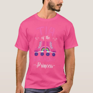 Camiseta Tia do Aniversário Princesa Roller Skates Patinand