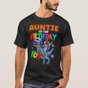 Camiseta Tia Do Astronauta Do Astronauta De Aniversário Rex