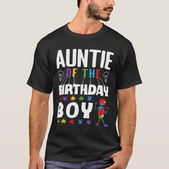 Camiseta Tia Do Autismo Autismo Quebra-cabeça (Frente)