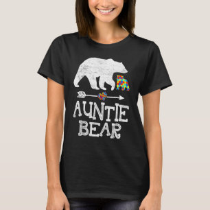 Camiseta Tia do Autismo Conscientização Apoio a Adultos Aut