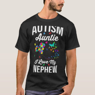 Camiseta Tia do Autismo Eu Amo Meu Sobrinho Puzzle
