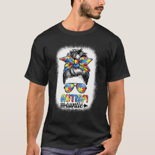 Camiseta Tia do Autismo Vida Cabelo Desarrumado Tia do Aut