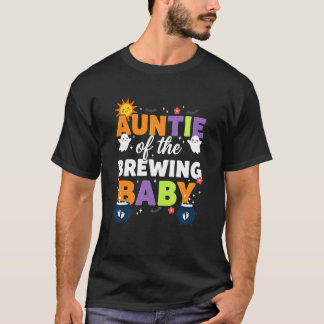 Camiseta Tia do Bebê Cervejeiro Revelação de Gravidez de Ha