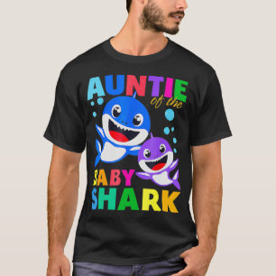 Camiseta Tia Do Bebê Shark Auntie Shark Mot