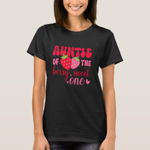 Camiseta Tia Do Berry Sweet One Strawberry First Bir