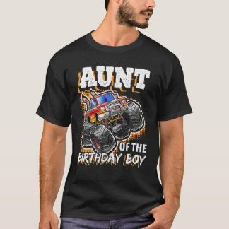 Camiseta Tia do Birthday Boy Monster Truck Birthday Gi