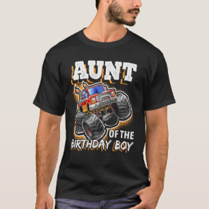 Camiseta Tia do Birthday Boy Monster Truck Birthday Gi