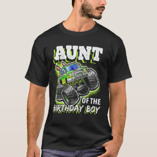 Camiseta Tia do Birthday Boy Monster Truck Birthday Gi