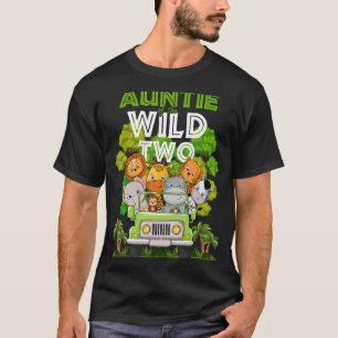 Camiseta Tia Do Caminhão Selvagem Dois Zoológicos Birthday 