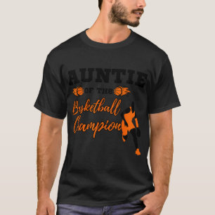 Camiseta Tia Do Campeão De Basquete Fa De Aniversário