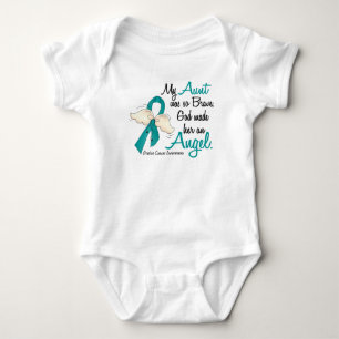 Camiseta Tia do câncer de ovário do anjo 2