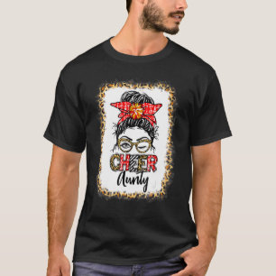 Camiseta Tia do Cheer Descolorida Cabelo Desarrumado Leopar