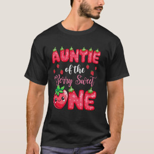 Camiseta Tia Do Doce De Morango Um 1º Aniversário Morango